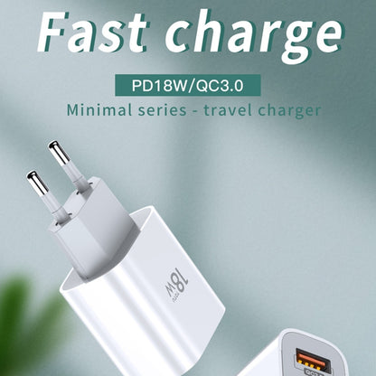 TOTUDESIGN Minimal Series CACQ-05 PD 18W Single USB-C / Type-C Port Travel Charger, UK Plug - USB Charger by TOTUDESIGN | Online Shopping South Africa | PMC Jewellery | Buy Now Pay Later Mobicred