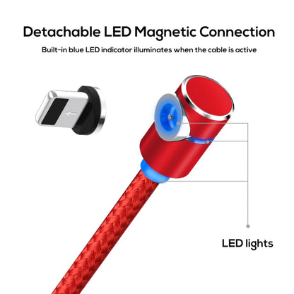 TOPK AM30 2m 2.4A Max USB to 8 Pin 90 Degree Elbow Magnetic Charging Cable with LED Indicator(Red) - Charging Cable & Head by TOPK | Online Shopping South Africa | PMC Jewellery | Buy Now Pay Later Mobicred