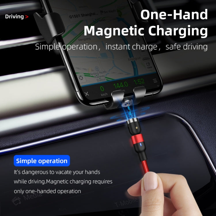 1m 2A Output USB to 8 Pin Nylon Braided Rotate Magnetic Charging Cable(Black) - free shipping - PMC Jewellery - Order now!