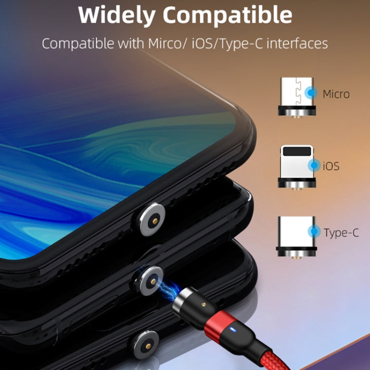 1m 2A Output USB to 8 Pin Nylon Braided Rotate Magnetic Charging Cable(Black) - free shipping - PMC Jewellery - Order now!