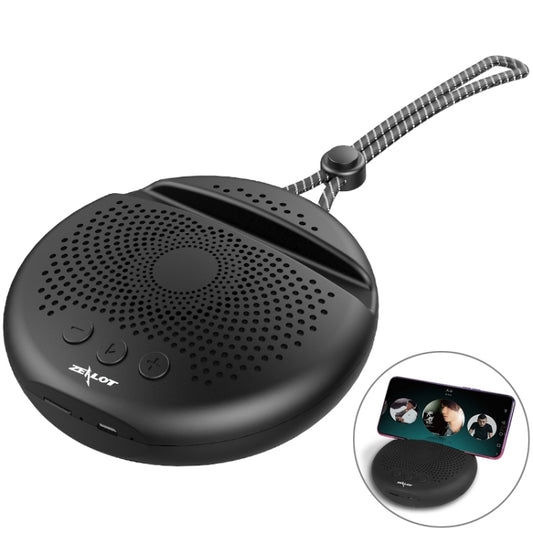 ZEALOT S24 Portable Stereo Bluetooth Speaker with Lanyard & Mobile Card Slot Holder, Supports Hands-free Call & TF Card (Black) - Desktop Speaker by ZEALOT | Online Shopping South Africa | PMC Jewellery | Buy Now Pay Later Mobicred