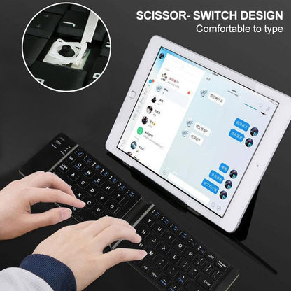 B05 USB Charging Portable Mini Folding Bluetooth Wireless Keyboard (White) - Mini Keyboard by PMC Jewellery | Online Shopping South Africa | PMC Jewellery | Buy Now Pay Later Mobicred