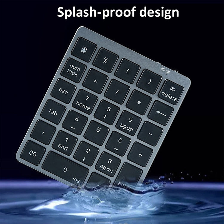 N970 Pro Dual Modes Aluminum Alloy Rechargeable Wireless Bluetooth Numeric Keyboard with USB HUB (Grey) - Mini Keyboard by PMC Jewellery | Online Shopping South Africa | PMC Jewellery | Buy Now Pay Later Mobicred