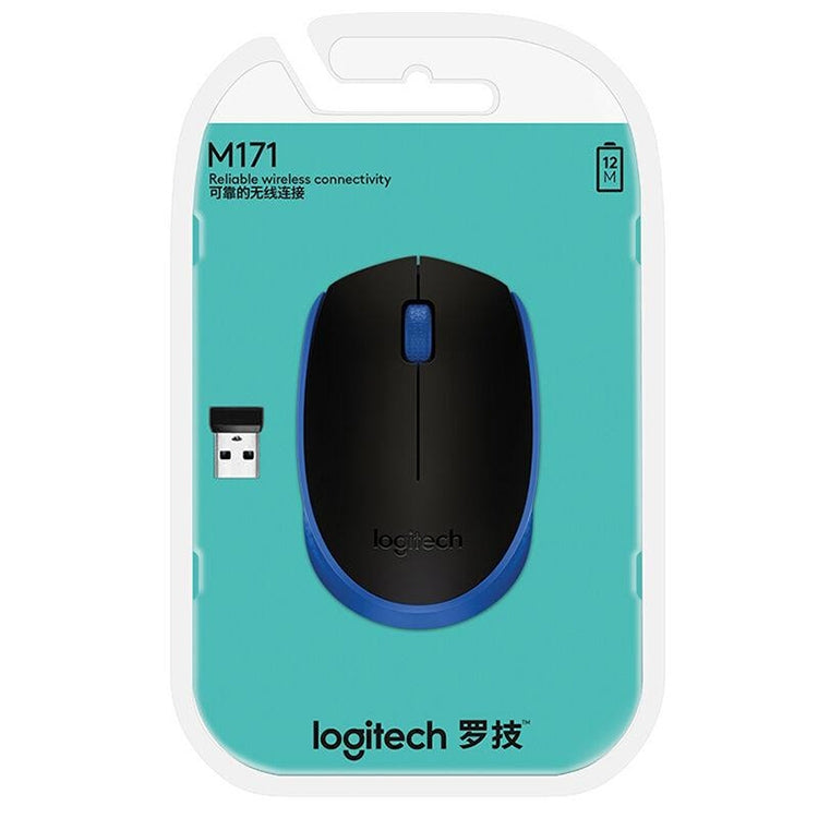 Logitech M171 1000DPI USB Wireless Mouse with 2.4G Receiver (Blue) - Wireless Mice by Logitech | Online Shopping South Africa | PMC Jewellery | Buy Now Pay Later Mobicred