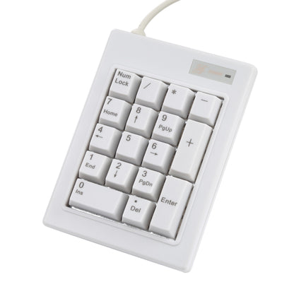 DX-17A 17-keys USB Wired Mechanical Black Shaft Mini Numeric Keyboard(White) - Mini Keyboard by PMC Jewellery | Online Shopping South Africa | PMC Jewellery | Buy Now Pay Later Mobicred