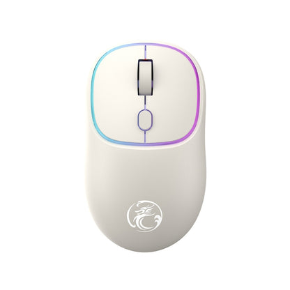 iMICE W-618 Rechargeable 4 Buttons 1600 DPI 2.4GHz Silent Wireless Mouse for Computer PC Laptop (Milk Tea) - Wireless Mice by iMICE | Online Shopping South Africa | PMC Jewellery | Buy Now Pay Later Mobicred