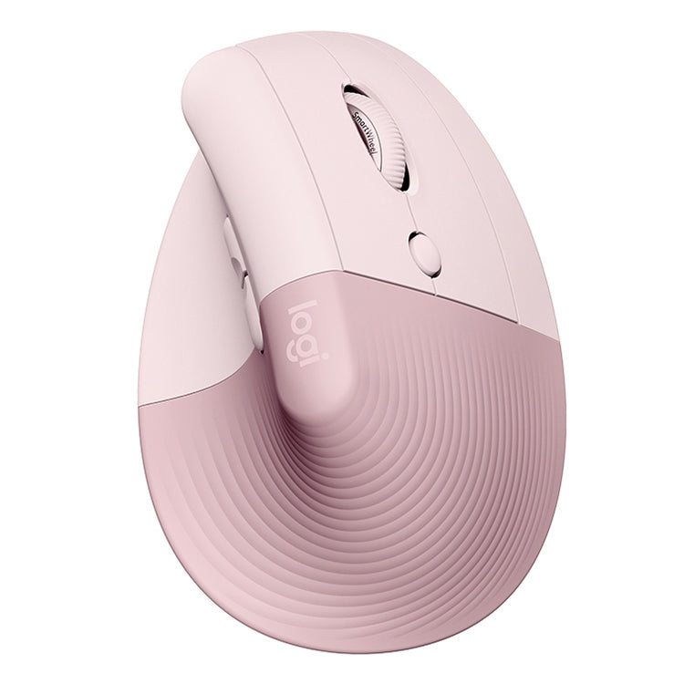 Logitech Lift Vertical 1000DPI 2.4GHz Ergonomic Wireless Bluetooth Dual Mode Mouse (Pink) - Wireless Mice by Logitech | Online Shopping South Africa | PMC Jewellery | Buy Now Pay Later Mobicred