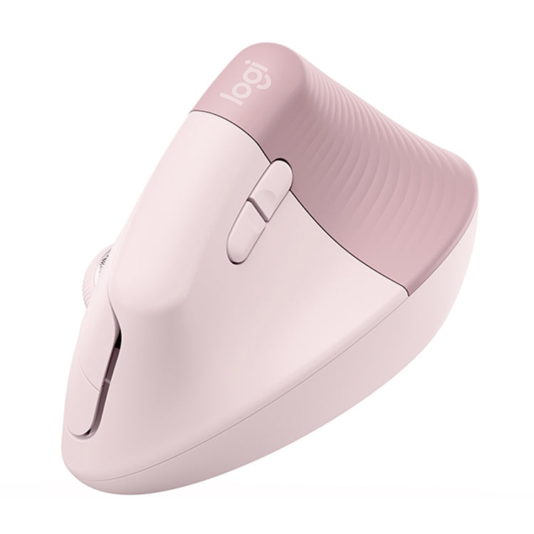 Logitech Lift Vertical 1000DPI 2.4GHz Ergonomic Wireless Bluetooth Dual Mode Mouse (Pink) - Wireless Mice by Logitech | Online Shopping South Africa | PMC Jewellery | Buy Now Pay Later Mobicred