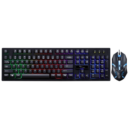 ZGB G20 1600 DPI Professional Wired Glowing Mechanical Feel Suspension Keyboard + Optical Mouse Kit for Laptop, PC(Black) - Wired Keyboard by PMC Jewellery | Online Shopping South Africa | PMC Jewellery | Buy Now Pay Later Mobicred