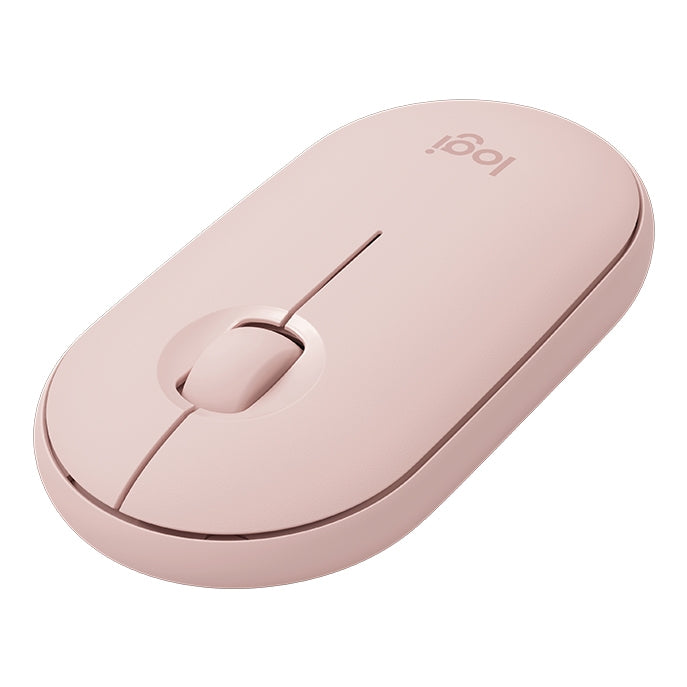 Logitech Pebble Cobblestone Shape Thin 3-keys 1000DPI Mute Wireless Bluetooth Optical Mouse, Wireless Range: 10m (Pink) - Wireless Mice by Logitech | Online Shopping South Africa | PMC Jewellery | Buy Now Pay Later Mobicred