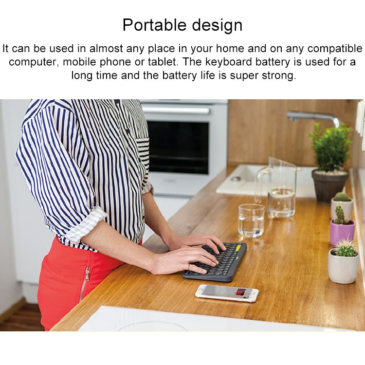 Logitech K380 Portable Multi-Device Wireless Bluetooth Keyboard (Blue) - free shipping - PMC Jewellery - Order now!