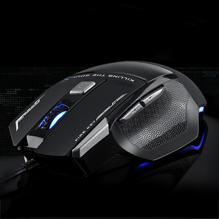 AULA Series SoulKiller II Colourful Light 7D Optical Competitive USB Wired Game Mouse, Maximum Resolution of 3500 DPI(Black) - Wired Mice by AULA | Online Shopping South Africa | PMC Jewellery | Buy Now Pay Later Mobicred