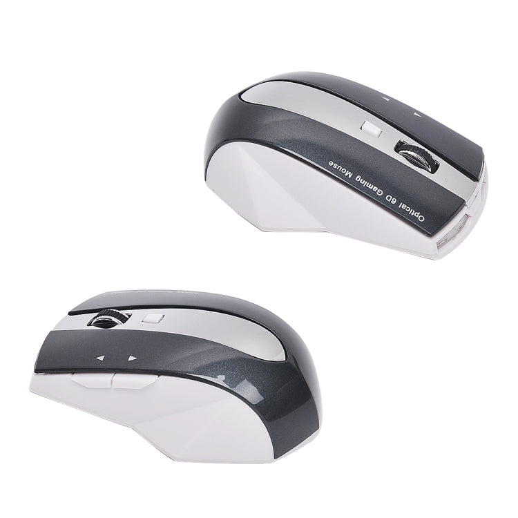 MZ-011 2.4GHz 1600DPI Wireless Rechargeable Optical Mouse with HUB Function(White + Royal Blue) - Wireless Mice by PMC Jewellery | Online Shopping South Africa | PMC Jewellery | Buy Now Pay Later Mobicred