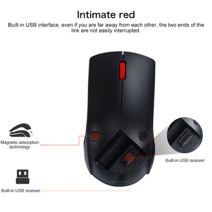 Lenovo M120 Pro Fashion Office Red Dot Wireless Mouse (Black) - Wireless Mice by Lenovo | Online Shopping South Africa | PMC Jewellery | Buy Now Pay Later Mobicred