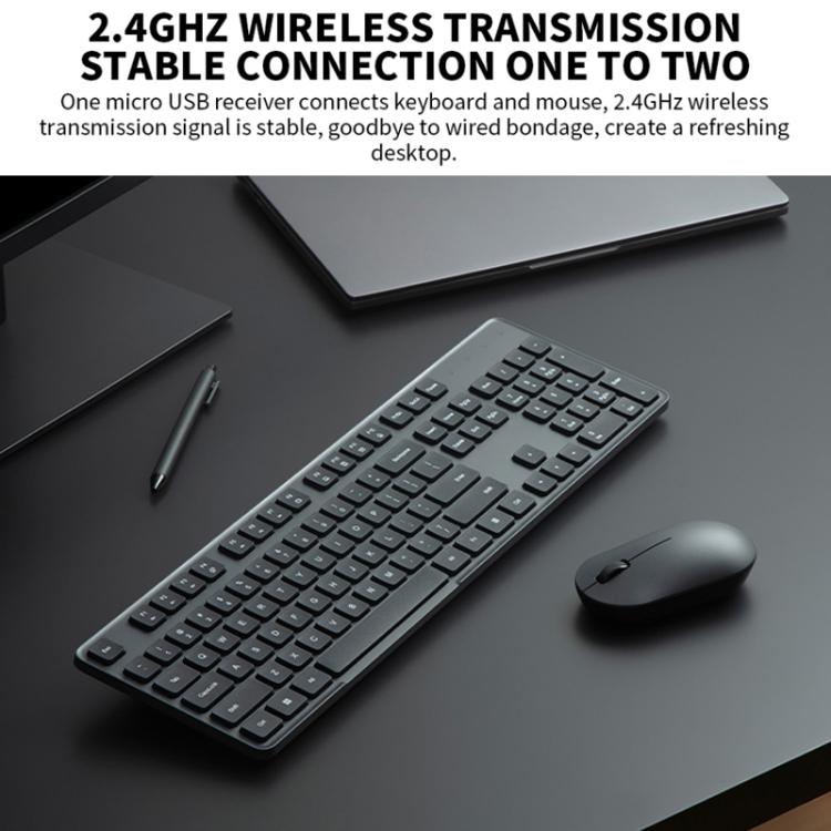 Original Xiaomi 2.4GHz Wireless Keyboard + Mouse Set 2 for Notebook Desktop Laptop(Milk Tea White) - free shipping - PMC TechLife - Order now!