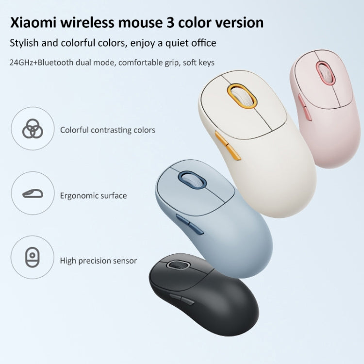 Original Xiaomi Dual-mode 1200DPI Ultra-thin Computer Mouse 3 (Dark Grey) - Wireless Mice by Xiaomi | Online Shopping South Africa | PMC Jewellery | Buy Now Pay Later Mobicred