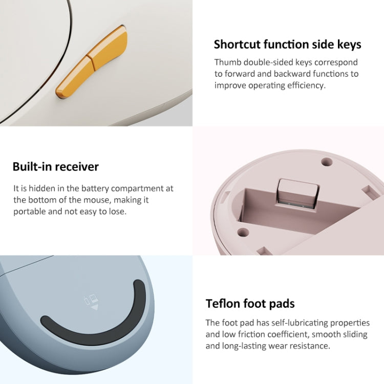 Original Xiaomi Dual-mode 1200DPI Ultra-thin Computer Mouse 3 (Pink) - Wireless Mice by Xiaomi | Online Shopping South Africa | PMC TechLife | Buy Now Pay Later Mobicred