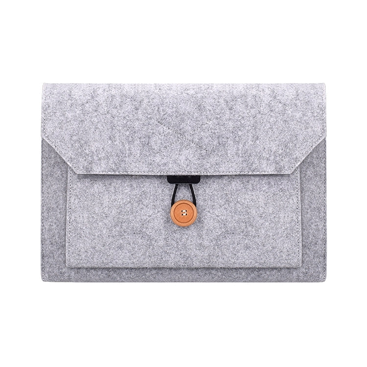 ND06 Multi-purpose Felt Button Laptop Inner Bag for 13.3 inch Laptop(Grey) - 13.3 inch by PMC TechLife | Online Shopping South Africa | PMC TechLife | Buy Now Pay Later Mobicred