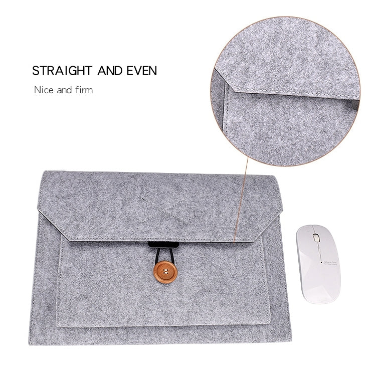 ND06 Multi-purpose Felt Button Laptop Inner Bag for 13.3 inch Laptop(Grey) - 13.3 inch by PMC TechLife | Online Shopping South Africa | PMC TechLife | Buy Now Pay Later Mobicred