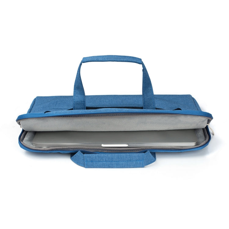 Portable One Shoulder Handheld Zipper Laptop Bag, For 13.3 inch and Below Macbook, Samsung, Lenovo, Sony, DELL Alienware, CHUWI, ASUS, HP(Blue) - 13.3 inch by PMC Jewellery | Online Shopping South Africa | PMC Jewellery | Buy Now Pay Later Mobicred