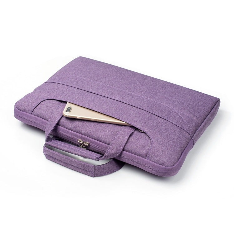 Portable One Shoulder Handheld Zipper Laptop Bag, For 13.3 inch and Below Macbook, Samsung, Lenovo, Sony, DELL Alienware, CHUWI, ASUS, HP (Purple) - 13.3 inch by PMC Jewellery | Online Shopping South Africa | PMC Jewellery | Buy Now Pay Later Mobicred