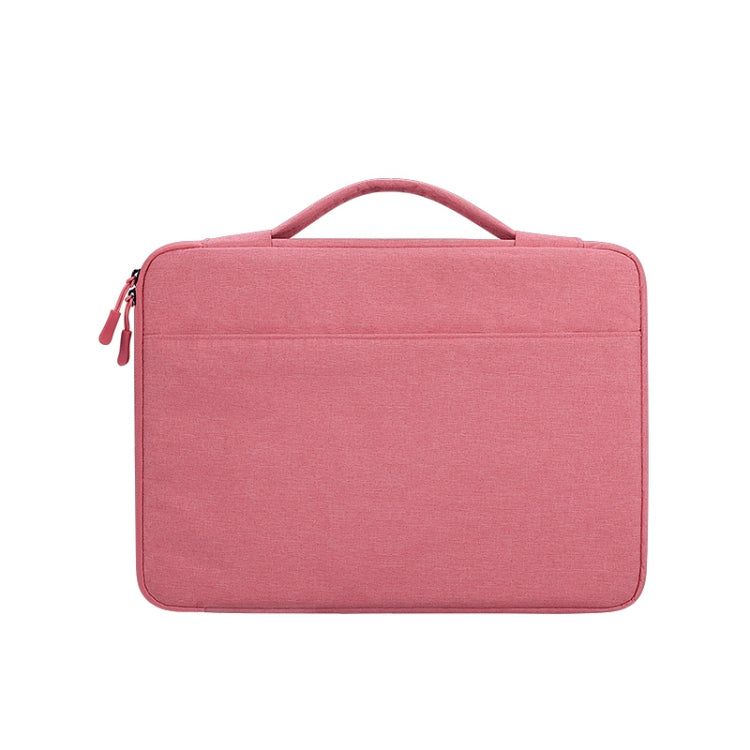 Oxford Cloth Waterproof Laptop Handbag for 14.1 inch Laptops, with Trunk Trolley Strap(Pink) - 14.1 inch by PMC Jewellery | Online Shopping South Africa | PMC Jewellery | Buy Now Pay Later Mobicred