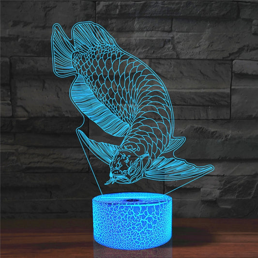 Fish Shape 3D Colorful LED Vision Light Table Lamp, Crack Touch Version - Novelty Lighting by PMC Jewellery | Online Shopping South Africa | PMC Jewellery | Buy Now Pay Later Mobicred