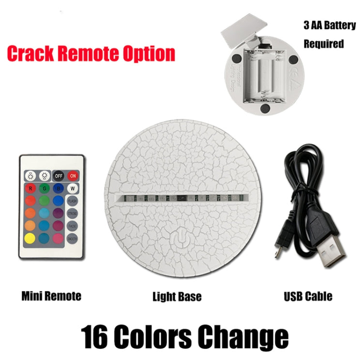 Ice Hockey Shape 3D Colorful LED Vision Light Table Lamp, Crack Remote Control Version - Novelty Lighting by PMC TechLife | Online Shopping South Africa | PMC TechLife | Buy Now Pay Later Mobicred