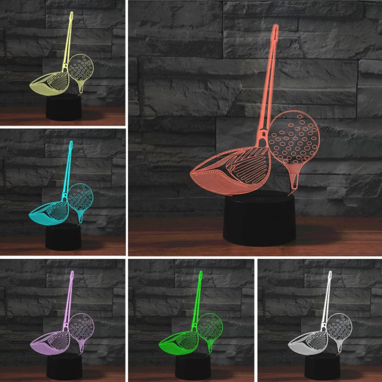 Golf Shape 3D Colorful LED Vision Light Table Lamp, USB & Battery Version - Novelty Lighting by PMC TechLife | Online Shopping South Africa | PMC TechLife | Buy Now Pay Later Mobicred
