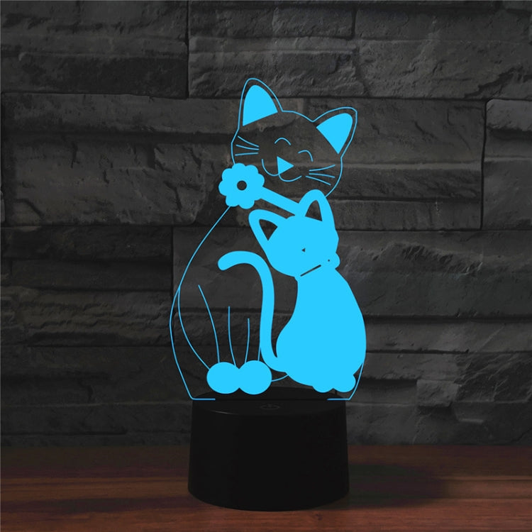 Cat Shape 3D Colorful LED Vision Light Table Lamp, Charging Touch Version - Novelty Lighting by PMC TechLife | Online Shopping South Africa | PMC TechLife | Buy Now Pay Later Mobicred