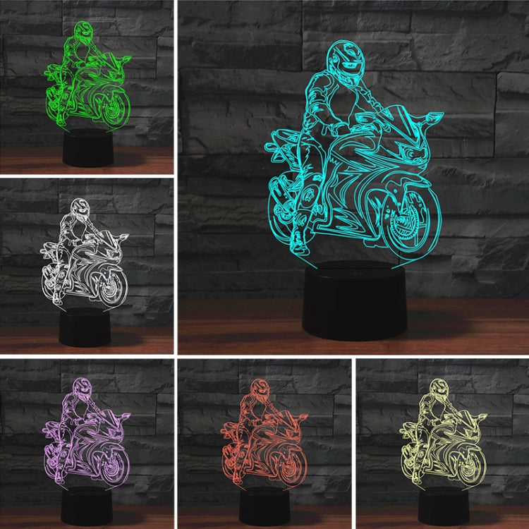 Motorcycle Shape 3D Colorful LED Vision Light Table Lamp, Charging Touch Version - Novelty Lighting by PMC TechLife | Online Shopping South Africa | PMC TechLife | Buy Now Pay Later Mobicred