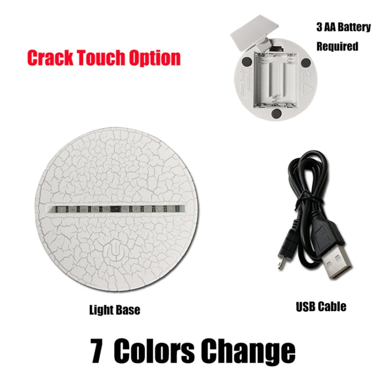Three Birds Shape 3D Colorful LED Vision Light Table Lamp, Crack Touch Version - Novelty Lighting by PMC TechLife | Online Shopping South Africa | PMC TechLife | Buy Now Pay Later Mobicred