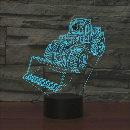 Excavator Shape 3D Colorful LED Vision Light Table Lamp, Charging Touch Version - Novelty Lighting by PMC Jewellery | Online Shopping South Africa | PMC Jewellery | Buy Now Pay Later Mobicred