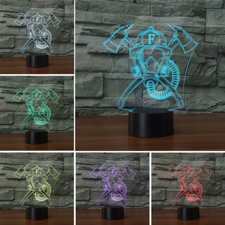 Fire Mask Shape 3D Colorful LED Vision Light Table Lamp, Crack Touch Version - Novelty Lighting by PMC TechLife | Online Shopping South Africa | PMC TechLife | Buy Now Pay Later Mobicred