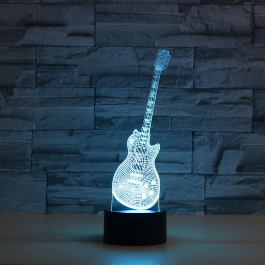 Guitar Shape 3D Colorful LED Vision Light Table Lamp, Crack Touch Version - Novelty Lighting by PMC Jewellery | Online Shopping South Africa | PMC Jewellery | Buy Now Pay Later Mobicred