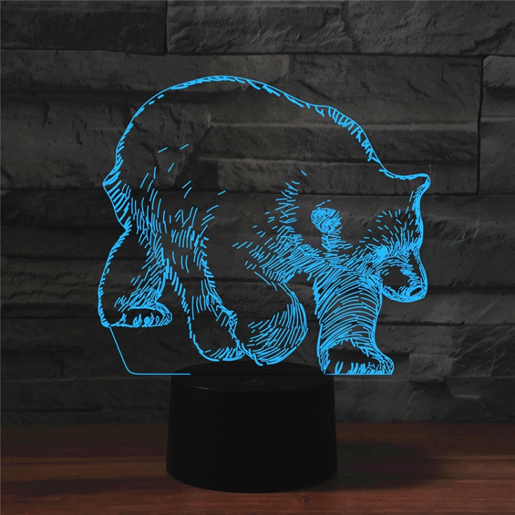 Bear Shape 3D Colorful LED Vision Light Table Lamp, Crack Touch Version - Novelty Lighting by PMC TechLife | Online Shopping South Africa | PMC TechLife | Buy Now Pay Later Mobicred