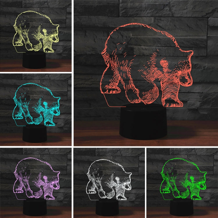 Bear Shape 3D Colorful LED Vision Light Table Lamp, Crack Touch Version - Novelty Lighting by PMC TechLife | Online Shopping South Africa | PMC TechLife | Buy Now Pay Later Mobicred