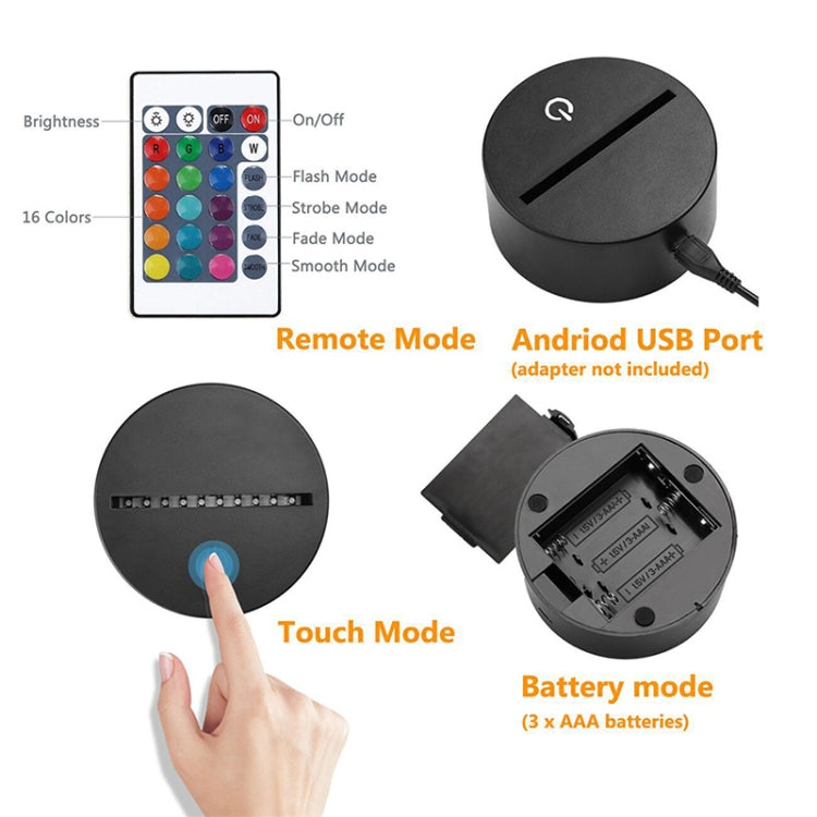 Astronaut Shape 3D Colorful LED Vision Light Table Lamp, 16 Colors Remote Control Version - free shipping - PMC TechLife - Order now!