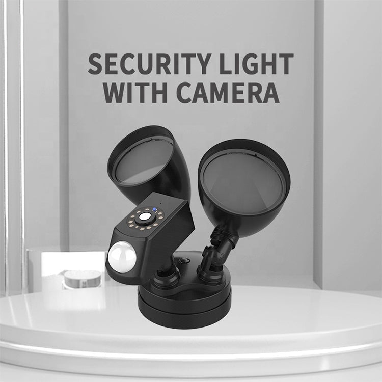 20W LED Smart Sensor Outdoor Floodlight with 1080P Security Camera, 3000K Warm Light (Black) - free shipping - PMC Jewellery - Order now!