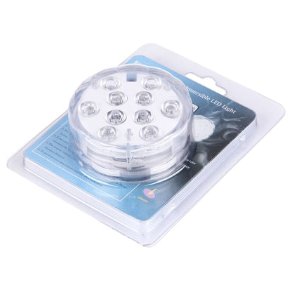 Waterproof Submersible LED Light, 10 LEDs Cylinder Remote Controlled with Remote Controllor, Remote Control Range(in Open Area): 24-30 Feet - Underwater Lights by PMC Jewellery | Online Shopping South Africa | PMC Jewellery