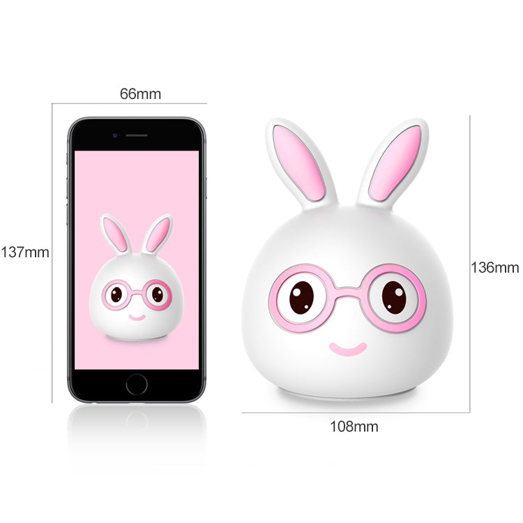 Happy Rabbit Creative Touch 3D LED Decorative Night Light, AAA Battery Version (Pink) - Night Lights by PMC Jewellery | Online Shopping South Africa | PMC Jewellery