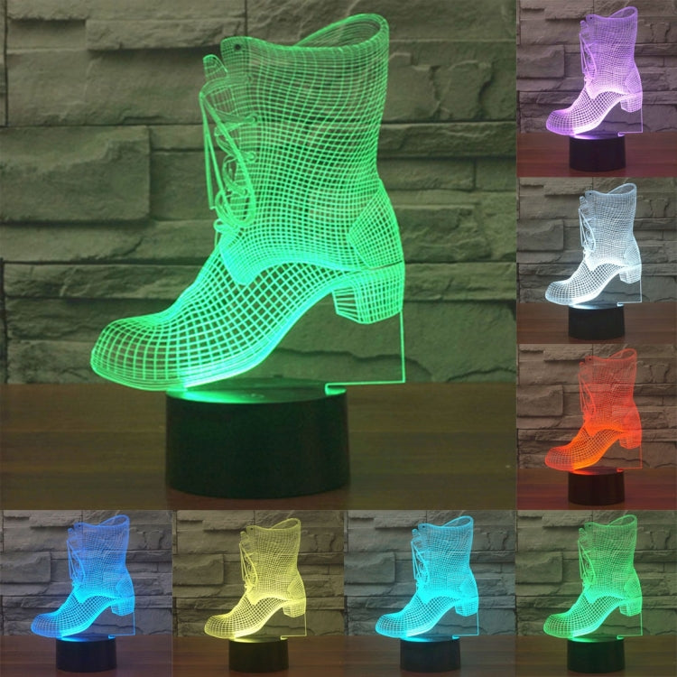 Boots Style 3D Touch Switch Control LED Light , 7 Color Discoloration Creative Visual Stereo Lamp Desk Lamp Night Light - Novelty Lighting by PMC TechLife | Online Shopping South Africa | PMC TechLife | Buy Now Pay Later Mobicred