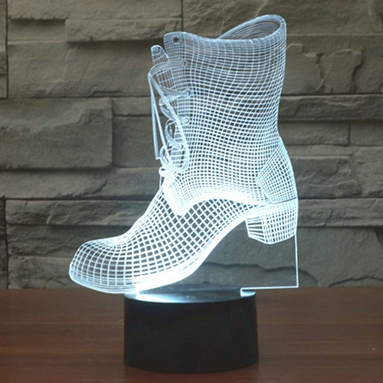 Boots Style 3D Touch Switch Control LED Light , 7 Color Discoloration Creative Visual Stereo Lamp Desk Lamp Night Light - Novelty Lighting by PMC TechLife | Online Shopping South Africa | PMC TechLife | Buy Now Pay Later Mobicred