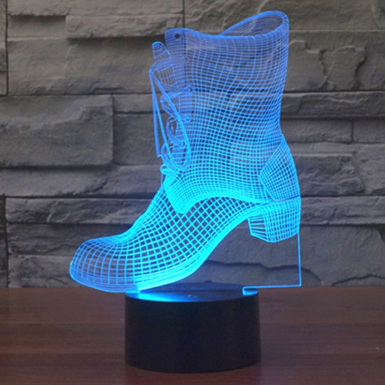 Boots Style 3D Touch Switch Control LED Light , 7 Color Discoloration Creative Visual Stereo Lamp Desk Lamp Night Light - Novelty Lighting by PMC TechLife | Online Shopping South Africa | PMC TechLife | Buy Now Pay Later Mobicred