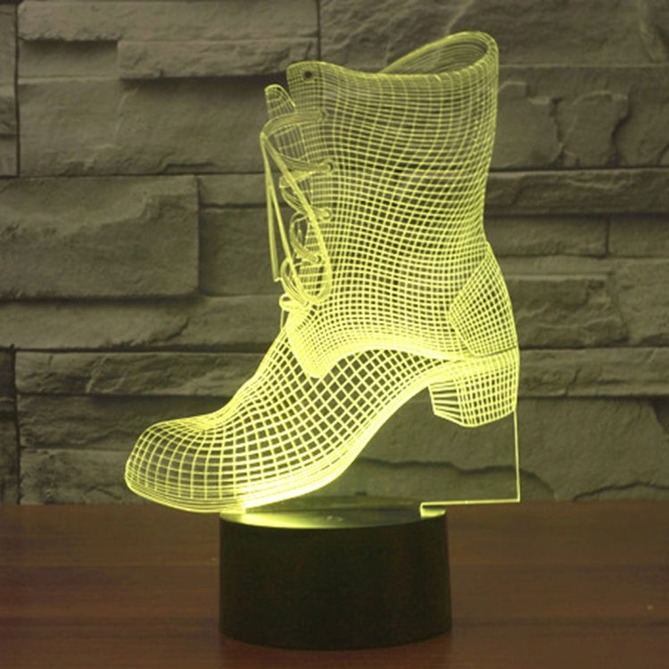 Boots Style 3D Touch Switch Control LED Light , 7 Color Discoloration Creative Visual Stereo Lamp Desk Lamp Night Light - Novelty Lighting by PMC TechLife | Online Shopping South Africa | PMC TechLife | Buy Now Pay Later Mobicred