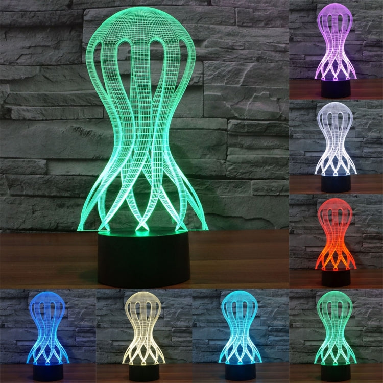 Acaleph Style 3D Touch Switch Control LED Light , 7 Color Discoloration Creative Visual Stereo Lamp Desk Lamp Night Light - Novelty Lighting by PMC TechLife | Online Shopping South Africa | PMC TechLife | Buy Now Pay Later Mobicred