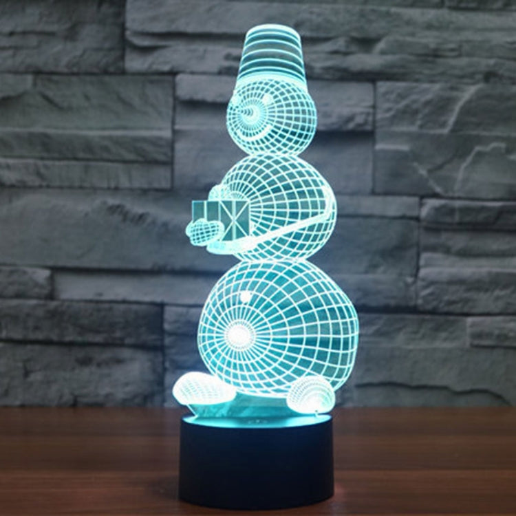 Snowman Style 3D Touch Switch Control LED Light , 7 Color Discoloration Creative Visual Stereo Lamp Desk Lamp Night Light - free shipping - PMC TechLife - Order now!