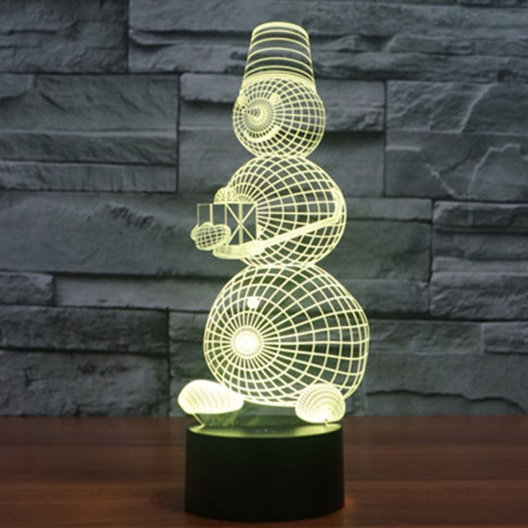 Snowman Style 3D Touch Switch Control LED Light , 7 Color Discoloration Creative Visual Stereo Lamp Desk Lamp Night Light - free shipping - PMC TechLife - Order now!