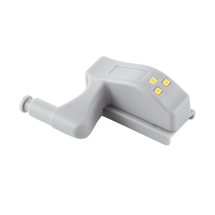 10 PCS 0.3W Universal Inner Hinge LED Sensor lamp Cupboard 3 LEDs Night light Auto ON/OFF Bulb(Warm White) - Sensor LED Lights by PMC TechLife | Online Shopping South Africa | PMC TechLife | Buy Now Pay Later Mobicred