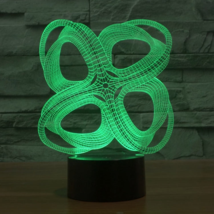 Four Circle Abstract Style 3D Touch Switch Control LED Light , 7 Color Discoloration Creative Visual Stereo Lamp Desk Lamp Night Light - Novelty Lighting by PMC TechLife | Online Shopping South Africa | PMC TechLife | Buy Now Pay Later Mobicred